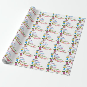 Play Learn Grow Wrapping Paper