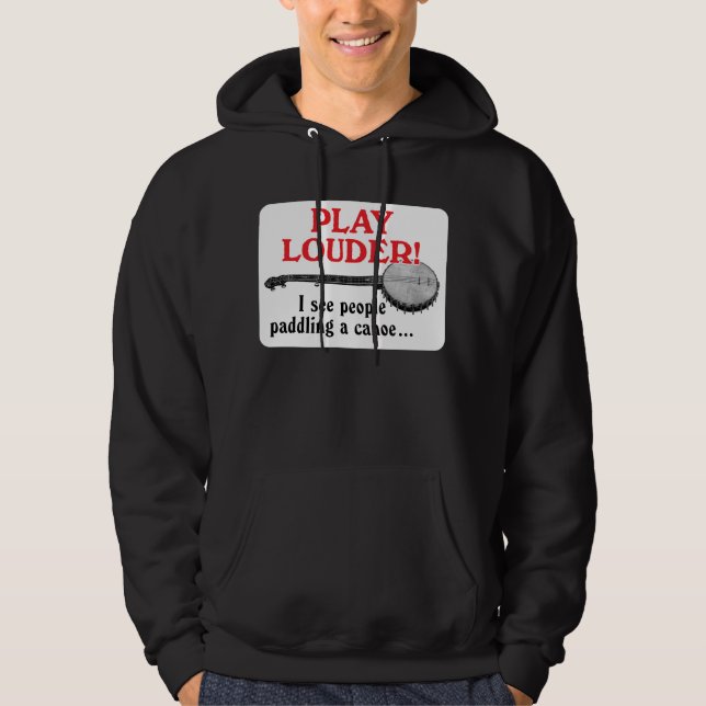 Play Louder dark Hoodie (Front)