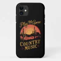 Play Me Some Country Music Western Cowboy Vintage