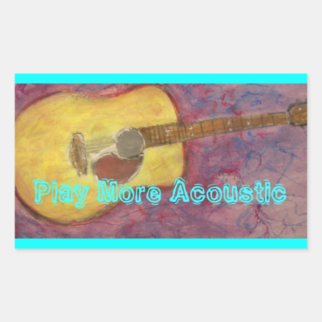 Play More Acoustic Sticker (Front)