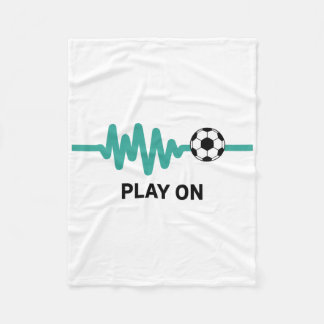 Play On Soccer Heartbeat Enthusiast Fleece Blanket