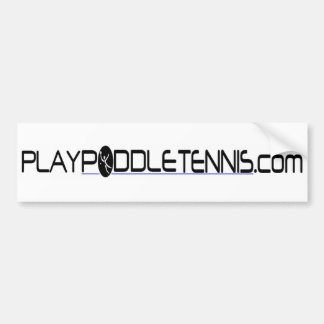 Play Paddle Tennis Bumper Sticker