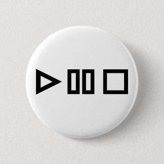 Play pause stop 2 inch round button