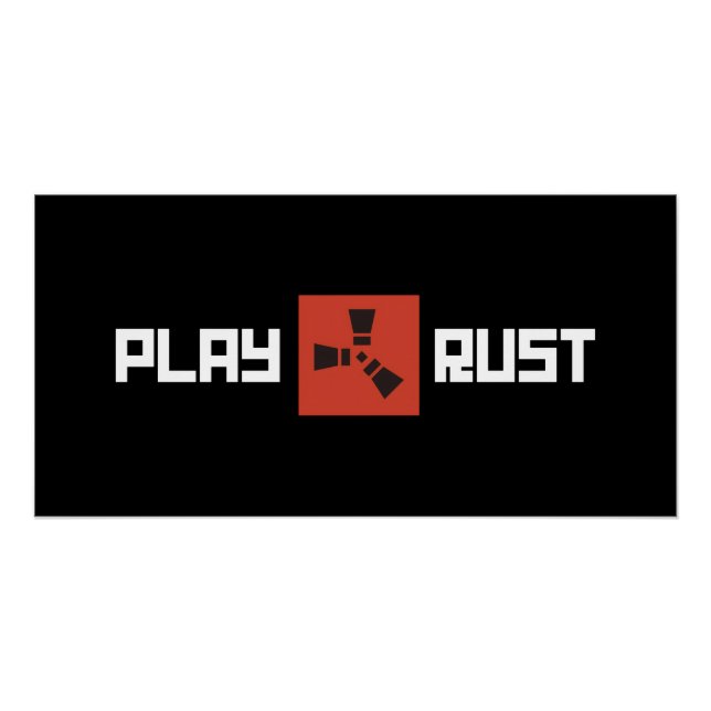 Play Rust Logo Art Poster (Front)