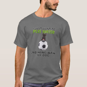 Play Soccer Hang W Dog Giant Schnauzer T-Shirt