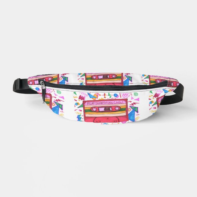 Play Some Cool Music Mixtape Art Pattern Fanny Pack (Front)