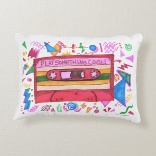 Play Something Cool Epic Music Mixtape Marker Art Accent Pillow