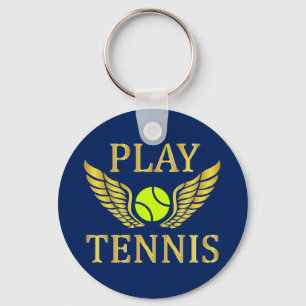 Play tennis keychain