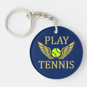 Play tennis keychain