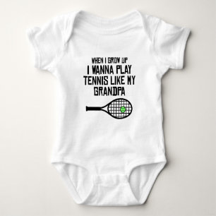 Play Tennis Like My Grandpa Baby Bodysuit