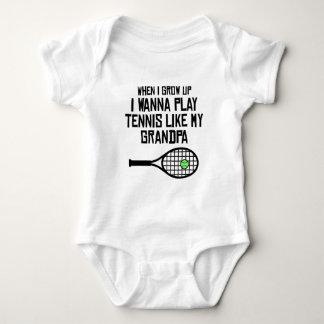 Play Tennis Like My Grandpa Baby Bodysuit