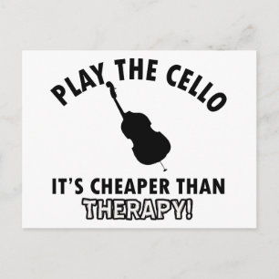 Play the   cello postcard