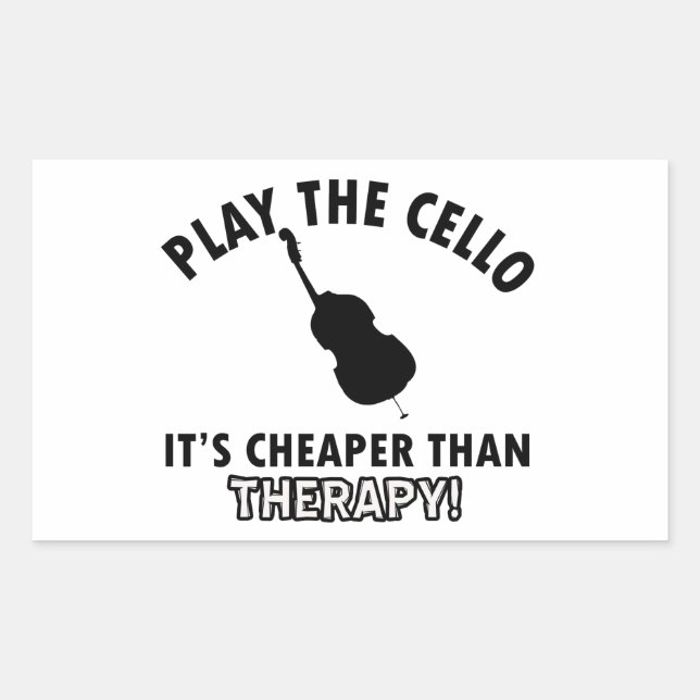 Play the   cello sticker (Front)