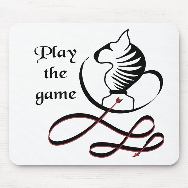 Play the GAME Bull Terrier Mouse Pad (Front)