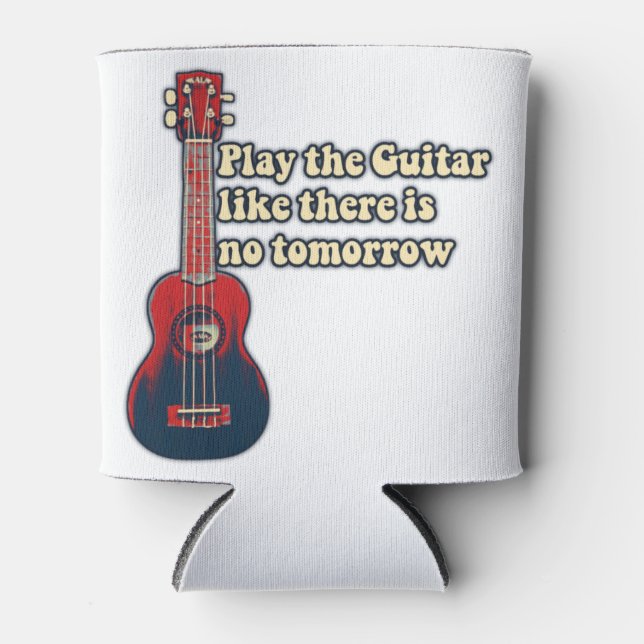 Play the guitar like there is no tomorrow. retro can cooler (Front)
