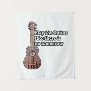 Play the guitar like there is no tomorrow. vintage tapestry