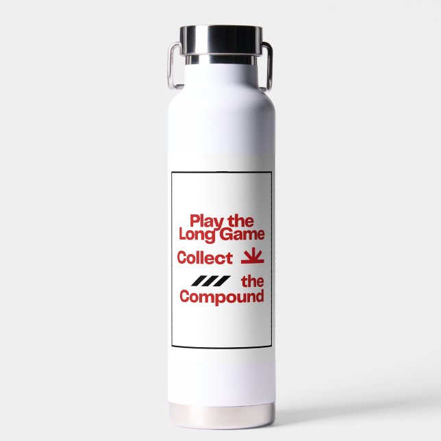  Play the Long Game  Water Bottle (Front)