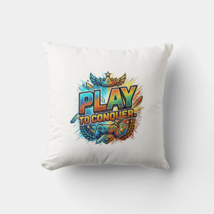 Play to Conquer Throw Pillow