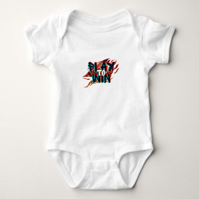 play to win baby bodysuit (Front)
