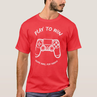 Play to win design for gaming lovers vintage girl T-Shirt