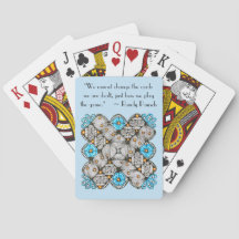 Play What's Dealt with Geometric Doodle in Blue