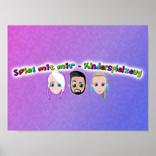 Play with me children's toy poster