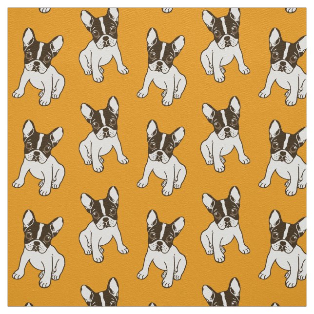 Play With Me Frenchie Design Fabric (Swatch)