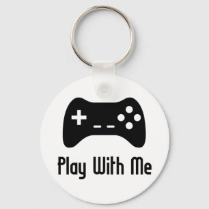 Play With Me Video Game Keychain