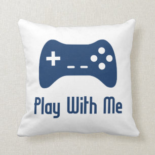 Play With Me Video Game Throw Pillow