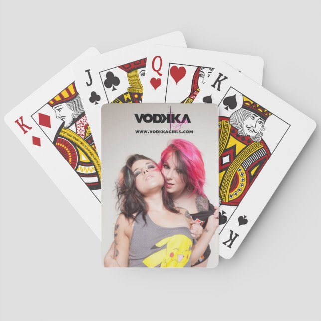 Play with the Vodkka Girls Playing Cards (Back)