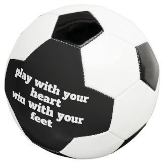 Play with Your Heart Custom Slogan  Soccer Ball