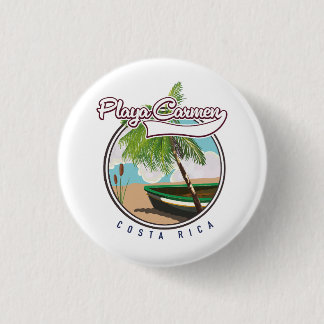 Playa carmen Costa rica 1 Inch Round Button