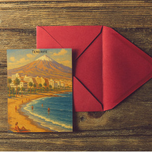 Playa de las Américas, Tenerife Vintage Travel Postcard