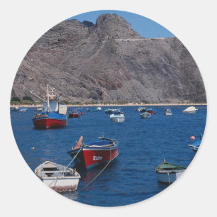 Playa de Las Teresitas, San Andres, Tenerife, Cana Classic Round Sticker
