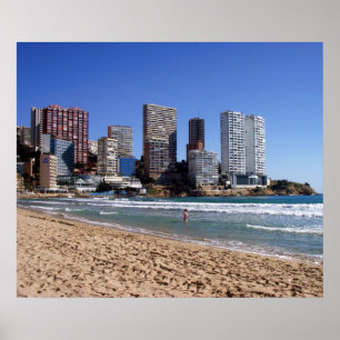 Playa de Levante de Benidorm, Spain Poster