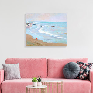 Playa de Valencia   Joaquín Sorolla Canvas Print