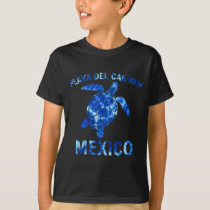 Playa Del Carmen Beach Mexico Tropical Sea Turtle T-Shirt