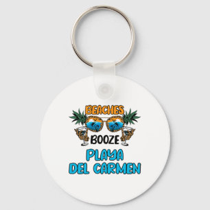 Playa Del Carmen Beaches Booze Mexico Vacation Mat Keychain