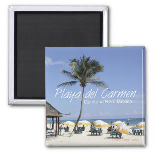 Playa del Carmen Mexico Beach Travel Fridge Magnet