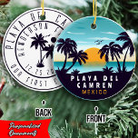 Playa del Carmen Mexico Palm Tree Vintage Souvenir Ceramic Ornament<br><div class="desc">Playa del Carmen Beach Mexico Vintage 60s Souvenirs. Playa del Carmen Beach Mexico - Retro Tropical Palm Tree 60s Souvenirs Vintage design makes a great Christmas or Birthday gift for fans of Playa del Carmen Beach beach. The retro summer vibe design is a perfect gift for travel lovers and tropical...</div>