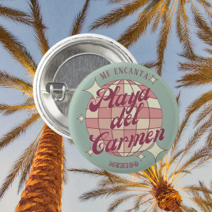 Playa del Carmen Mexico Retro souvenir decor 1 Inch Round Button