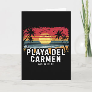 Playa Del Carmen Mexico Surfboard Beach  Card