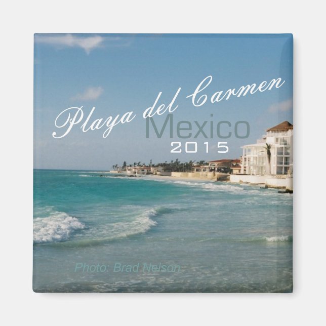 Playa del Carmen Mexique Plage Magnet Changement A (Devant)