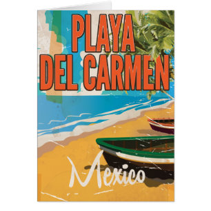Playa del Carmen Vintage travel poster print