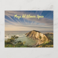 Playa del Silencio Spain stylized