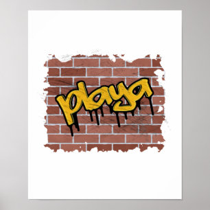 playa graffiti design poster