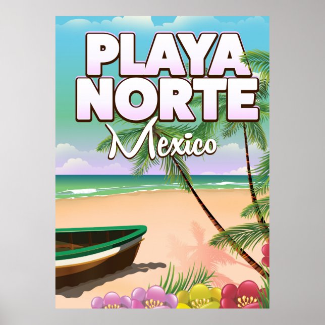 Playa Norte Mexican beach poster (Front)
