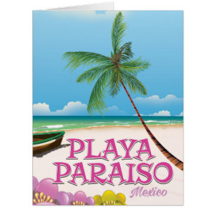 Playa Paraiso Mexico Beach poster
