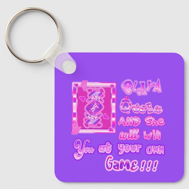playa queen keychain (Front)