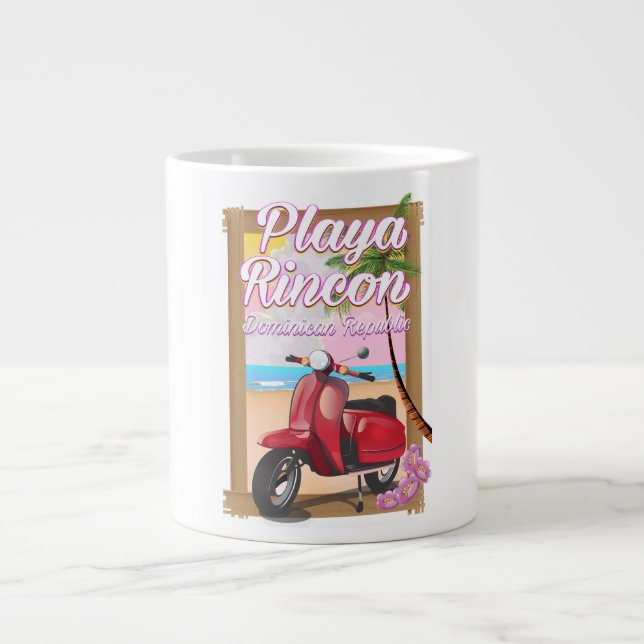 Playa Rincon Dominican Republic Large Coffee Mug (Front)